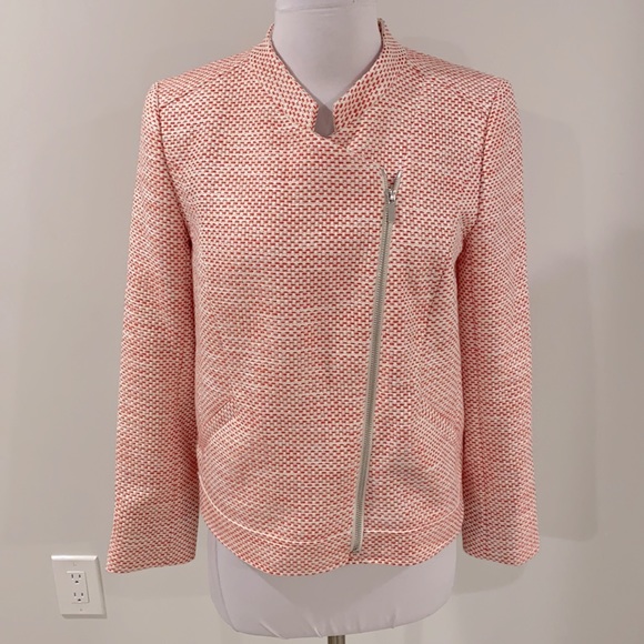 Classiques Entier Red Honey Tweed Moto Jacket - Picture 2 of 8